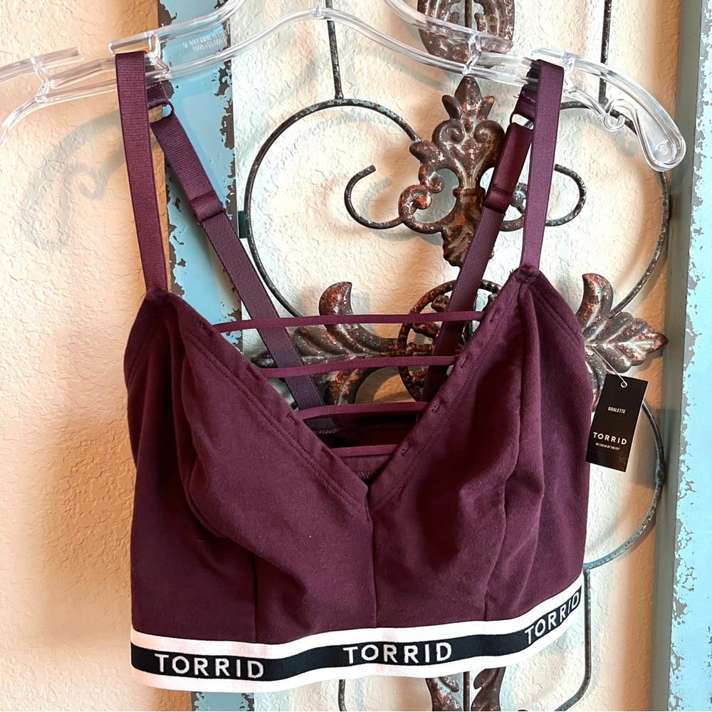 Torrid Burgundy Wine Sports Bra